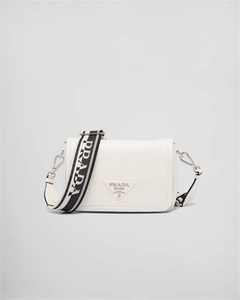 prada white leather bag|white prada purse.